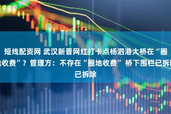 短线配资网 武汉新晋网红打卡点杨泗港大桥在“圈地收费”？管理方：不存在“圈地收费” 桥下围栏已拆除